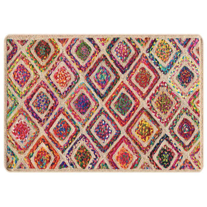 VidaXL Washable Multicolored Rug 120x180 Cm Non-slip 136587