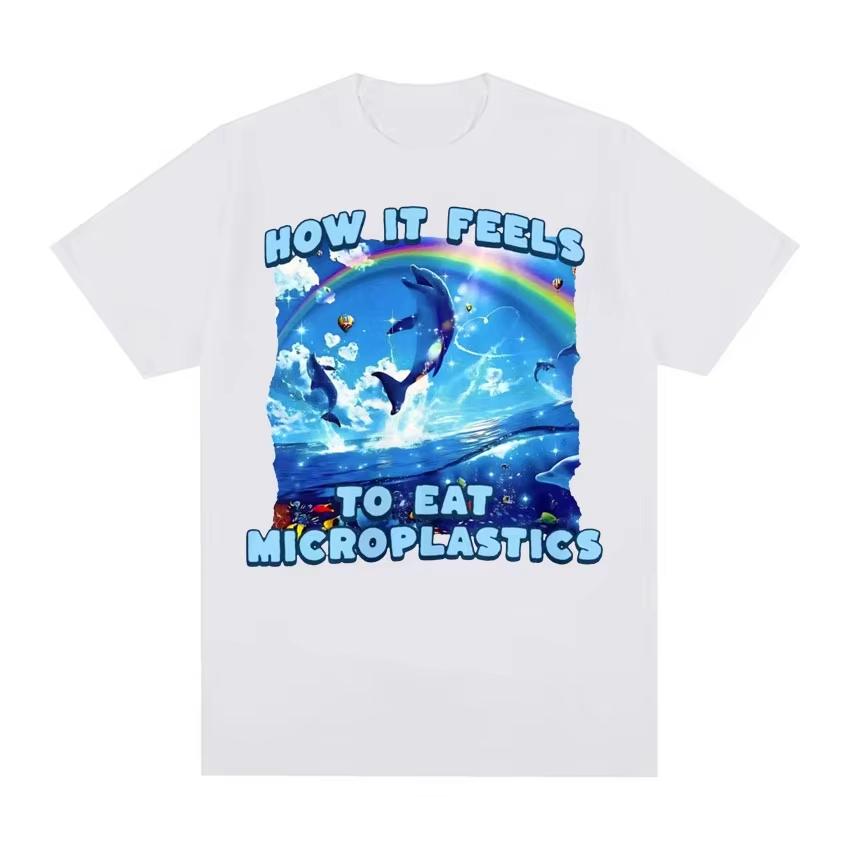

Unisex Clothing Unisex How It Feels To Eat Microplastics Harajuku Funny Meme T Shirts Unisex Fashion Aesthetic Cotton Tshirt Tops S