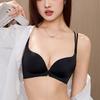 Fashion Versatile Front Closure Push Up Bra, Small Bust Non-Slip Lifting Side Gathering Seamless Sexy Back Bra