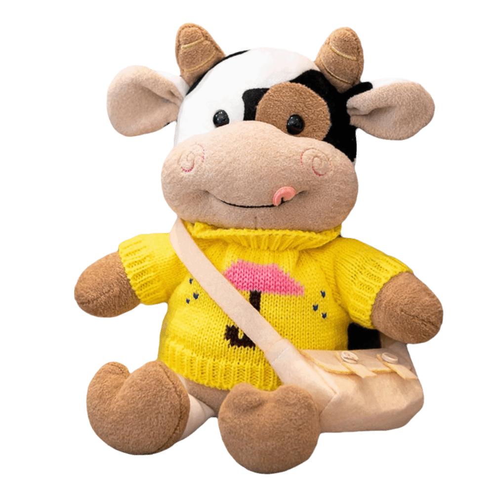 Cute Design Plush Toy Soft Material Chinese Zodiac Cow Little Cow Stuffed Cow  Girl Gift