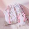 KIYOHARA imaDOKI Fluffy Baby Ribbon 45cm Wide X 1m Includes QR Code for Recipes To Make Large Small Drawstring Fabric, Cut, Pink, & Bags, IMAF-22C
