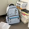 School Bag New Solid Color Backpack Casual Versatile Backpack Large Capacity Junior High School Student Backpack