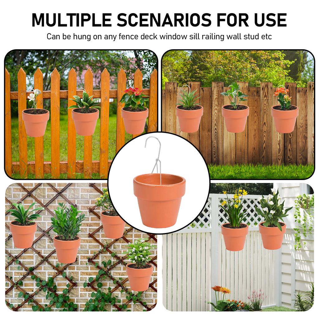 20 Buc Agățătoare Cârlig Ghiveci Teracotă Oțel Inoxidabil Suport Clip Ghiveci de Flori Anti-Rugină Agățătoare Plante Clip de Perete Accesorii Grădinărit