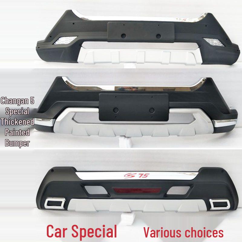 Compatible with Changan CS75 Front and Rear Bumpers and Guards with Lights; Fits Various Models.