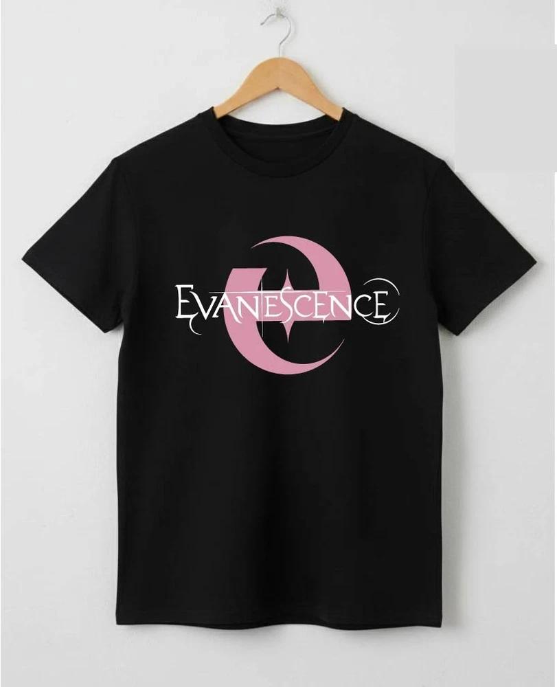 Evanescence TShirt Y2k Grunge Emo Goth Aesthetic Nu Metal Band Tee Black Cotton S