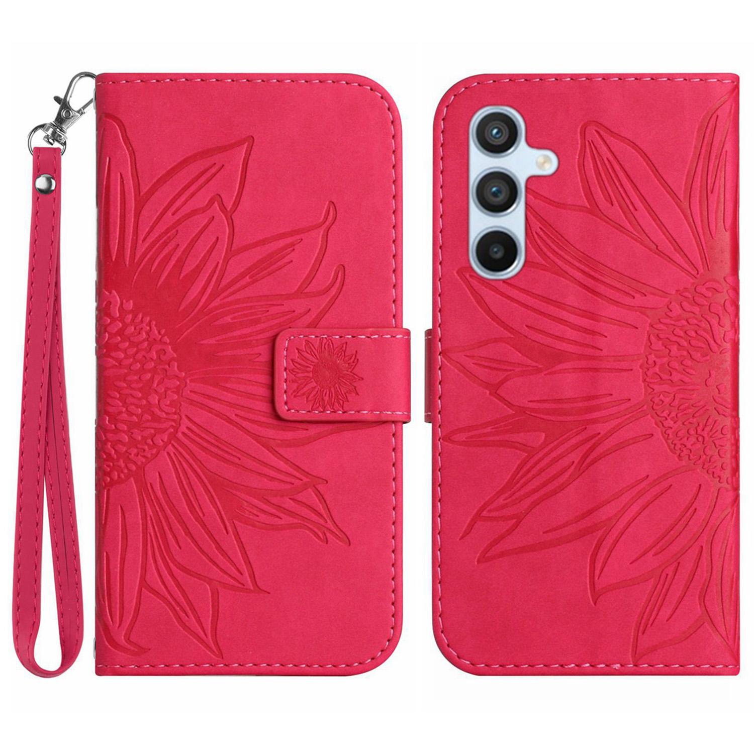 

HT04 For Samsung Galaxy M35 5G Case Sunflower Leather Wallet Phone Cover Rose