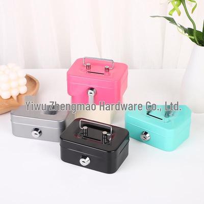 Portable Small Hardware Storage Box with Key - Creative Piggy Bank Coin Case