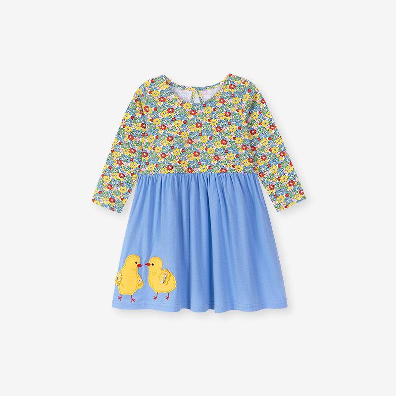 Little Maven Cross-Border Children s Dress, New Autumn Girls Dress, European and American Style Cotton Children s Dress S 3160 2Y (90cm)