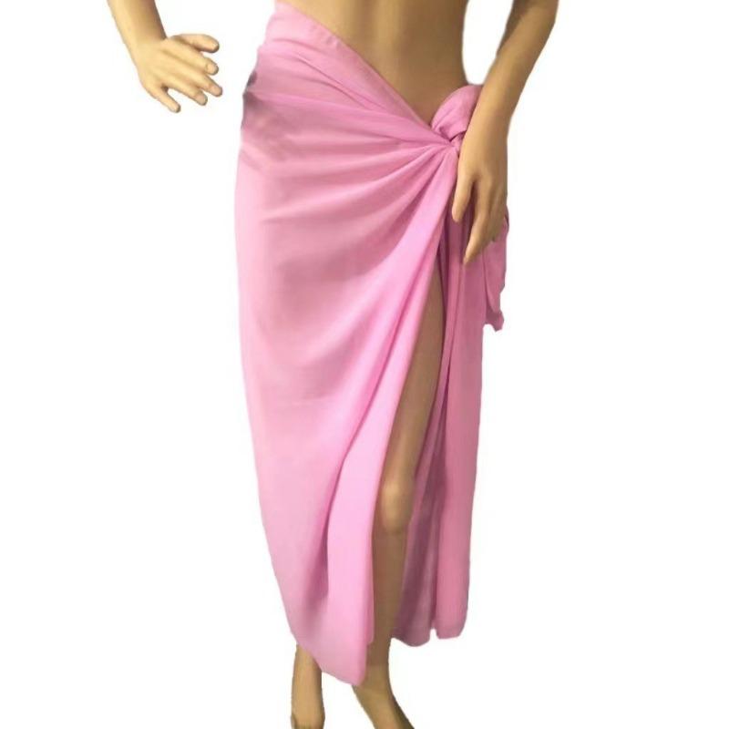 Long mesh beach wrap dress, sexy bikini one-piece scarf for women