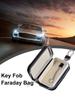 Sac bloqueur de signal pour clé de voiture RFID blindé signal étui zippé cuir PU anti-piratage anti-vol pochette pour clé de voiture boîte de Faraday pour voiture