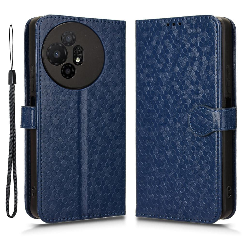 

Для TCL 50 XL 5G Чехол-книжка с узором в горошек Кожаный чехол-кошелек для телефона Dark Blue