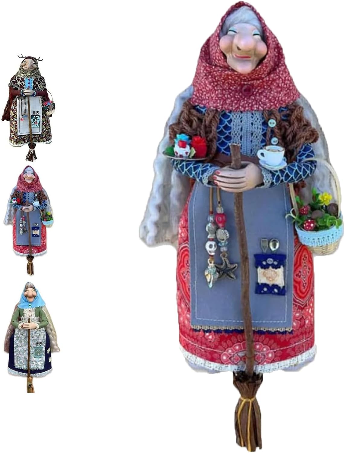 

Кукла Кухонная Ведьма Ручная работа Кукла Кухонная Ведьма на удачу Зачарованный талисман на удачу Кулинарные куклы