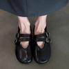 Sheepskin Version~ Temperament French Niche Design Sense with Soft Leather Retro Soft Sole Comfortable Women's Shallow Mouth Single Shoes