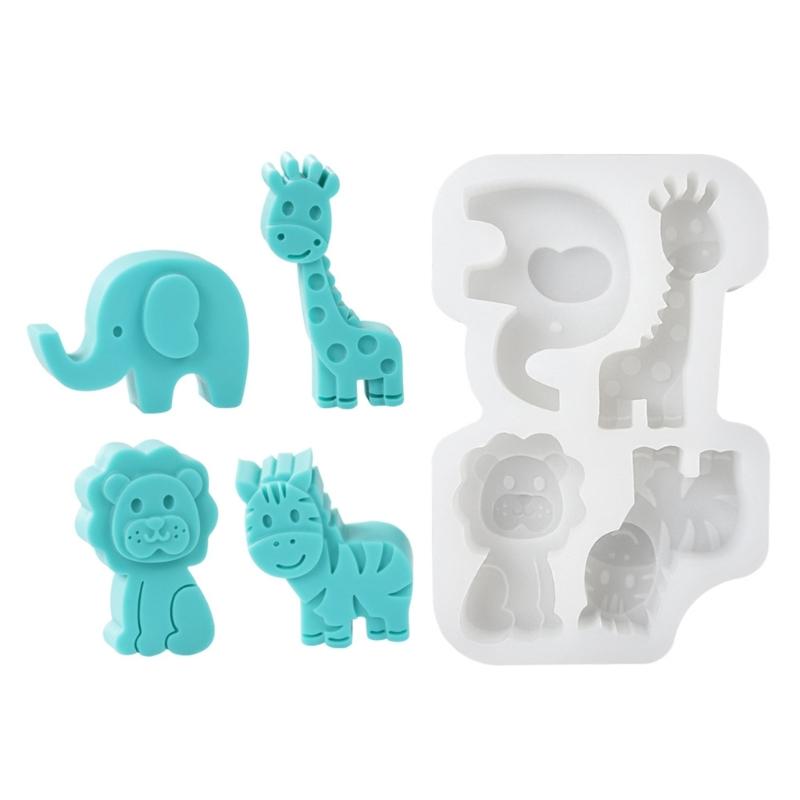 

Safe Silicone Animal Mould Silicone Animal Cake Molds 4 Cavity DIY Baking Molds for Cute Dessert Chocolate and Ice 1