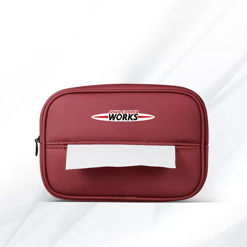 Car Logo Seat Tissue Storage Box Armrests Sunshades For MINI JCW Cabrio Cooper Countryman Aceman Clubman Coupe Paceman Roadster dymfu11