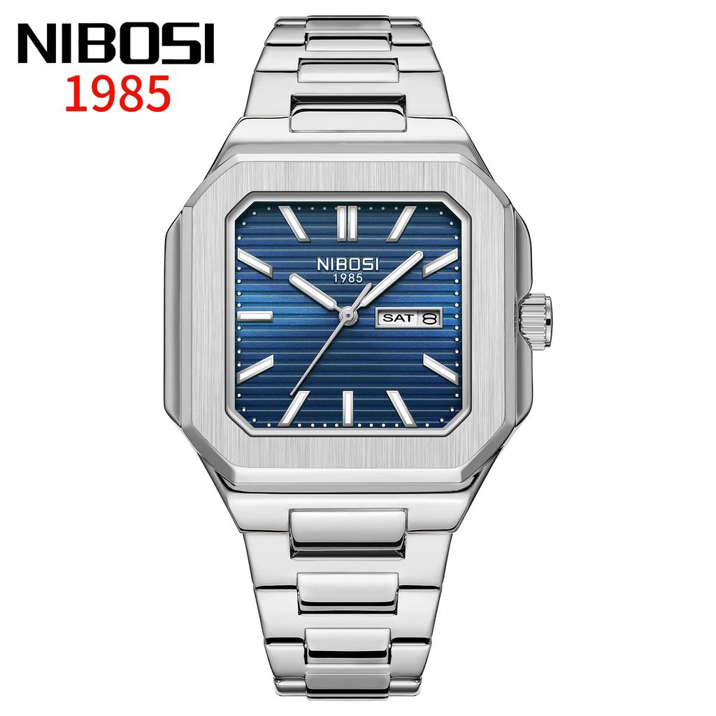 Square Watch Waterproof Fashion Men'S Watch Double Calendar Watch Men'S Quartz Watch