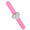 Magnetic Palette Bracelet Heart Shape Silicone Ring Slap Bracelet for Beauty Salon Pink