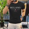 2024 Men's Summer T-shirt Luxury Letters Bear Print Cotton Short Sleeve Tees Solid Color Summer Wear Streetwear