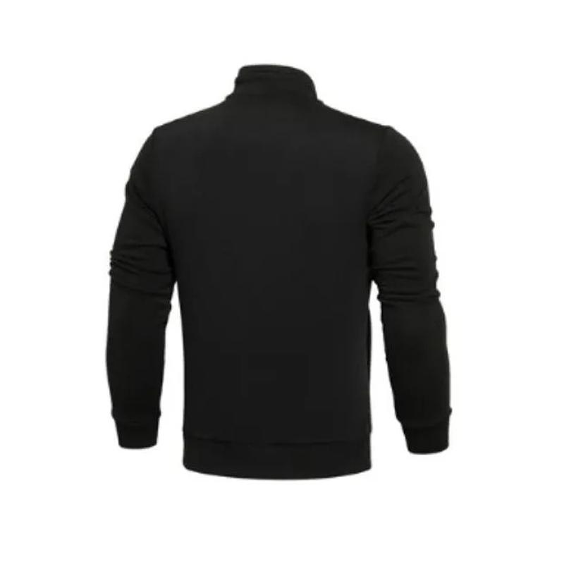 Li Ning Embroidered Logo Stand Collar Zip Up Sports Hoodie Men Hoodies Black AWDTD93-2-96