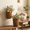 Plastic Handwoven Storage Basket Decorative Wall Hanging Basket  Picnic