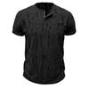 Men's Short Sleeved Shirt Men's 4-button T-shirt Casual Top