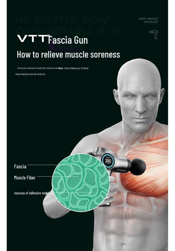 VTT Fascia Gun Electric Muscle Massager with Long Battery Life - Ideal Business Gift and Souvenir Massage Device Set