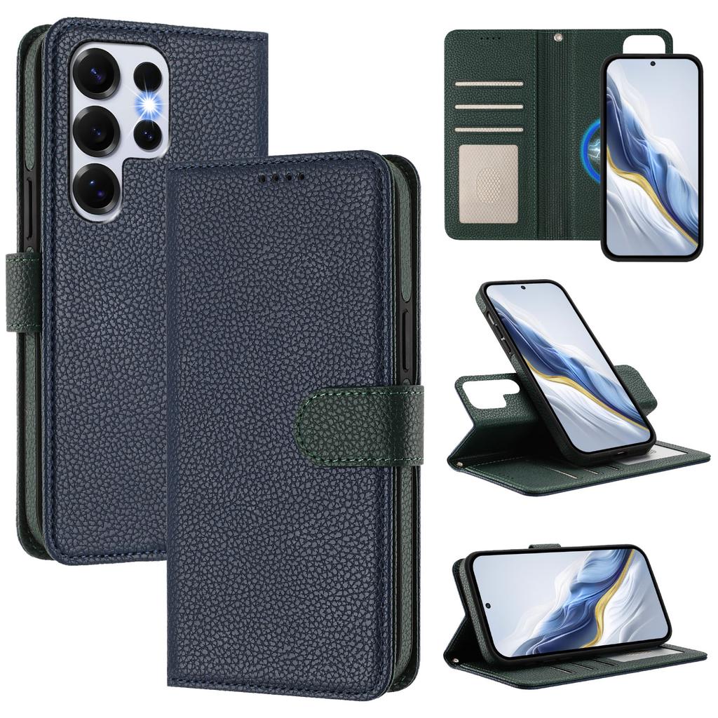 For Samsung Galaxy S25 Ultra Leather Magnetic Case Detachable Wallet Phone Cover with Hand Strap
