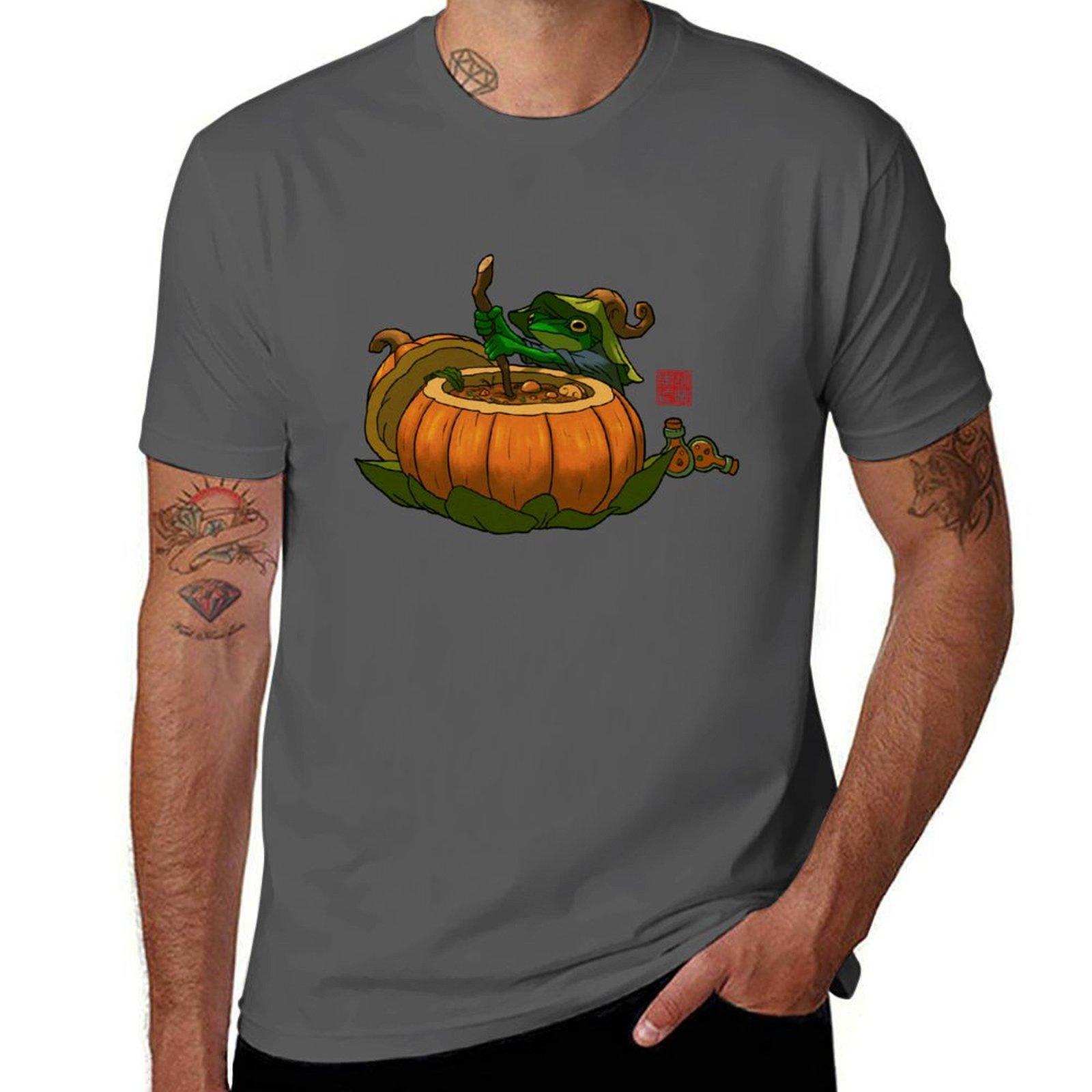 

maker text for shirt witchy Halloween frog t potion graphic no T-Shirt t man shirts man cotton 4XL