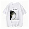 Funny Silly Cat Meme I Forget Cringe Brainrot Graphic Tshirt Round Neck Short Sleeve Tee For Casual Wear Unisex Clothing Y2k
