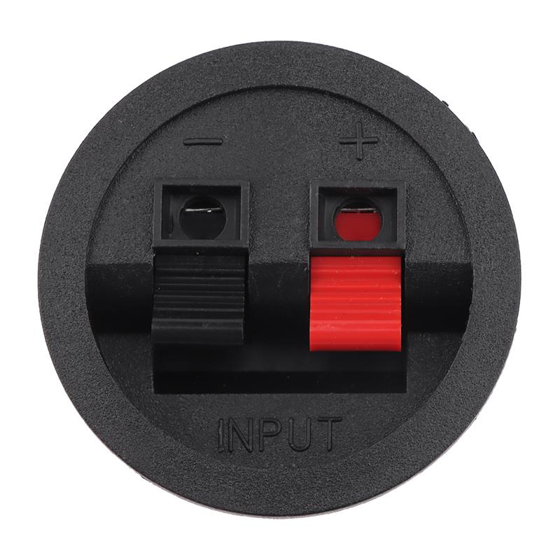 2/5Pcs Wp2-9A Speaker Terminal Board Round 2 Positions Spring Clip Binding Post Push Type Terminal Plates Pressure Fit Design
