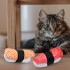 Realistic Natural Scratch-resistant Funny Cat Toy Lovely Sushi Shape Built-in Catnip Interactive Plush Toy