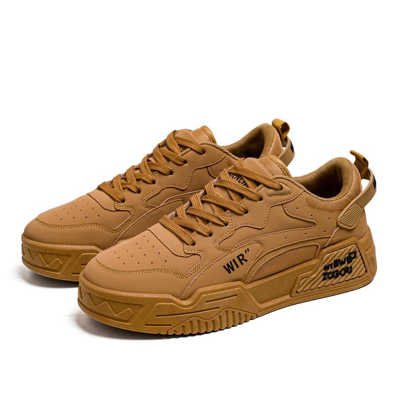 

Mens Board Shoes New Luxury Design Student Thick Sole Fashion Comfortable Sports Leisure Walking Shoes For Man 44 коричневый