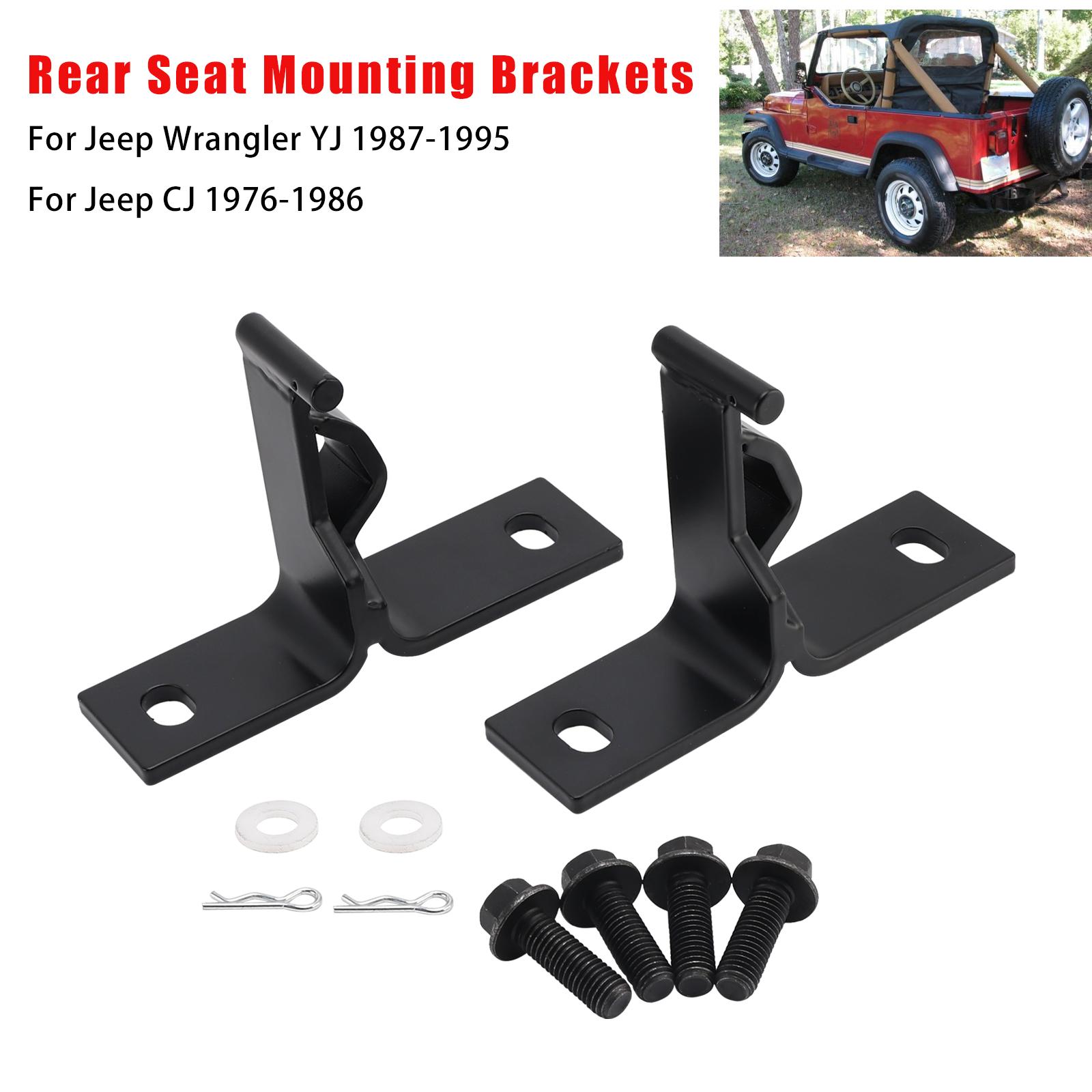 

Rear Seat Mounting Brackets Fold/Tumble For Jeep Wrangler YJ 1987-1995 CJ 1976-1986