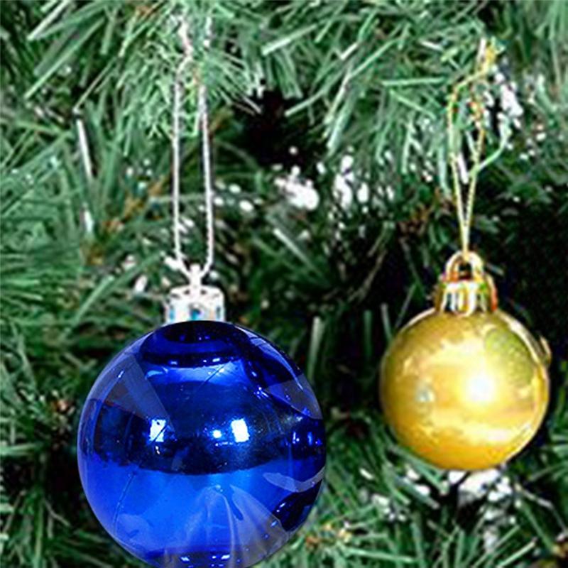 ABBY-8Cm 6Pcs Light Christmas Ball Christmas Tree Decorative Pendant Window Roof Shopping Pendant Pendant