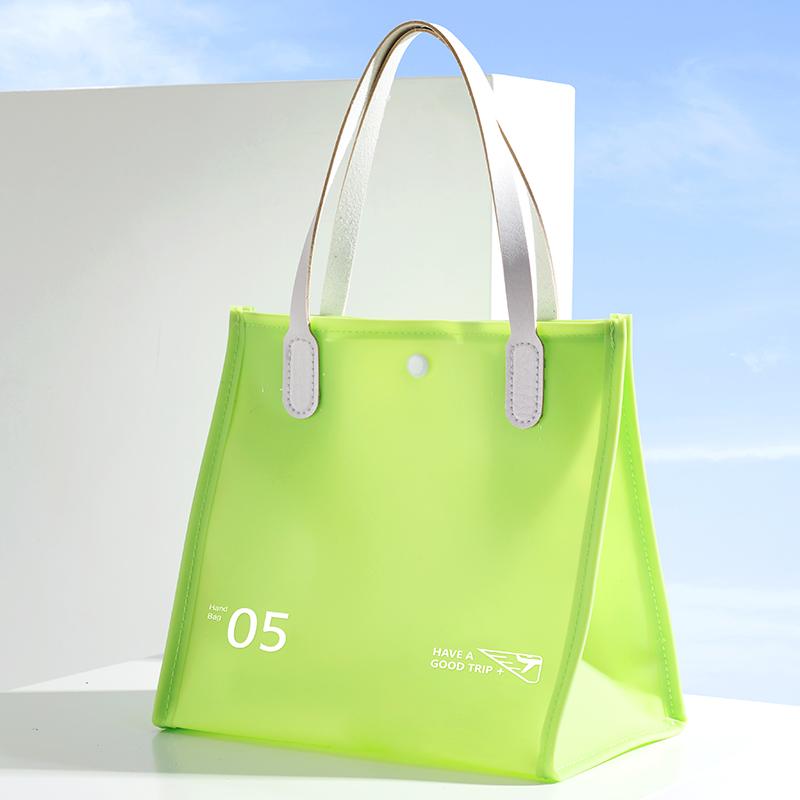 High end waterproof handbag travel storage bag solid color large capacity portable beach bag RH2313