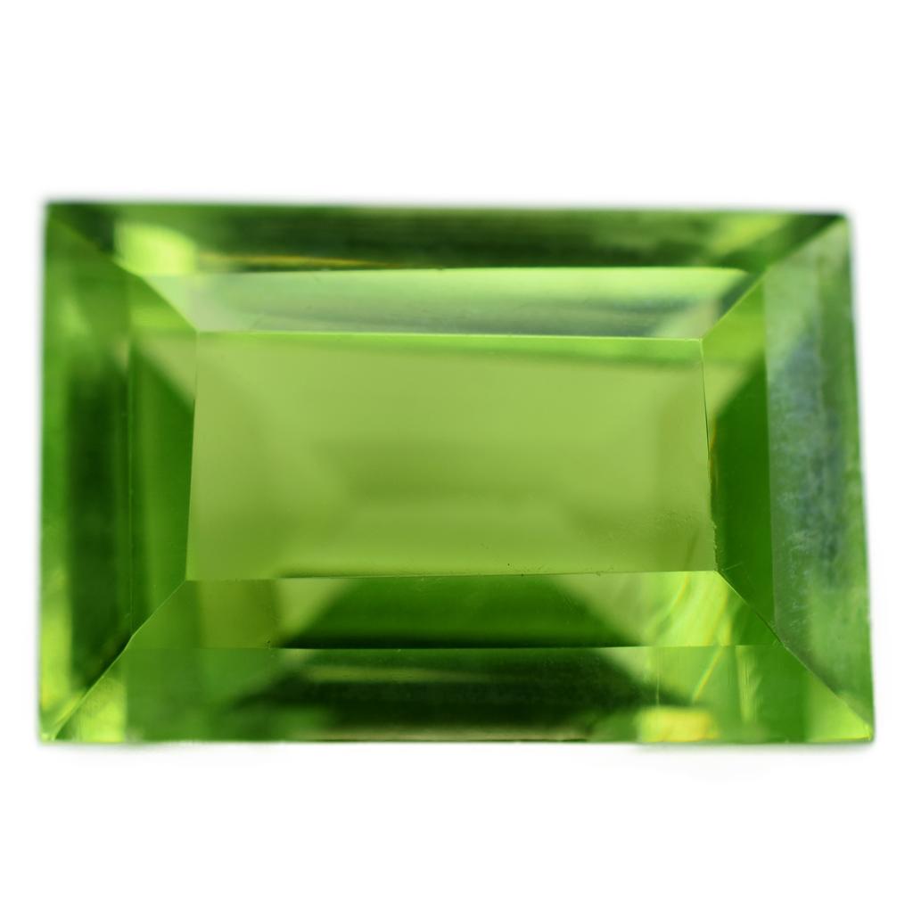PERIDOT Emerald Cut Green 8-10 Ct CERTIFIED Rare Loose Gemstone Each Ring Size