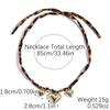 Knitted Colored Rope Necklace, Crystal Heart-shaped Necklace, Fashionable Korean Wave Sparkling Shell Chain Necklace, Women's Fashion Party Gift 25