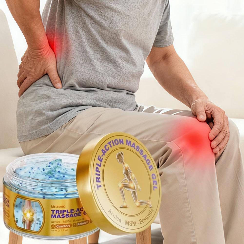 Gel de Masaj Kinzeno cu Acțiune Triplă Arnica MSM Boswellia Răcoritor Calmant Gel de Masaj Corporal Pentru Îngrijirea Zilnică a Suprafeței Mușchilor și Articulațiilor
