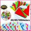 Colorful Triangle Flag Bunting 100M 150 Sides Reusable Polyester Banner for Garden Patio Holiday Party Outdoor Decor