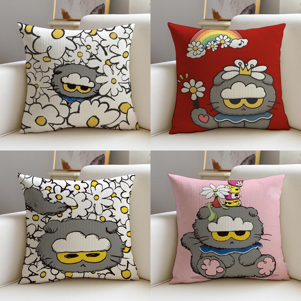 Friendly ZZOFRIENDSS Cushion Cover Breathable and skinfriendly linen pillowcase square removable and washable cushion