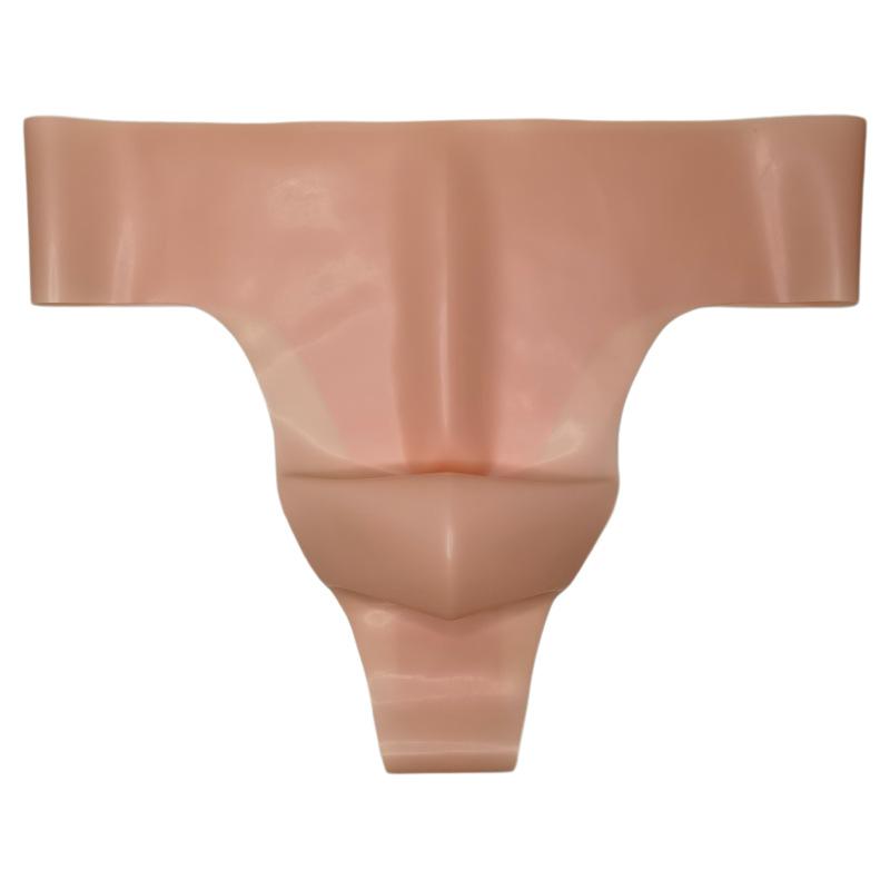 Fetish Latex Glossy Thong Men Sexy Transparent Seamless Rubber Underwear Glossy U Convex Underpant Erotic Sissy Lingerie Panties