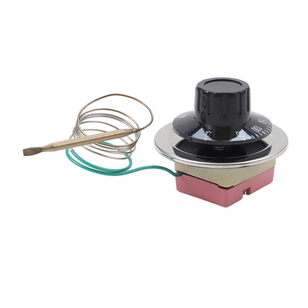 Electric Oven Thermostat Adjustable Temperature Controller Switch 50-400℃ 2 Pin Air Heater Washing Machine Frier Kitchen