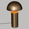 Lampe cylindre "Champi" hauteur 50 cm métal or Atmosphera