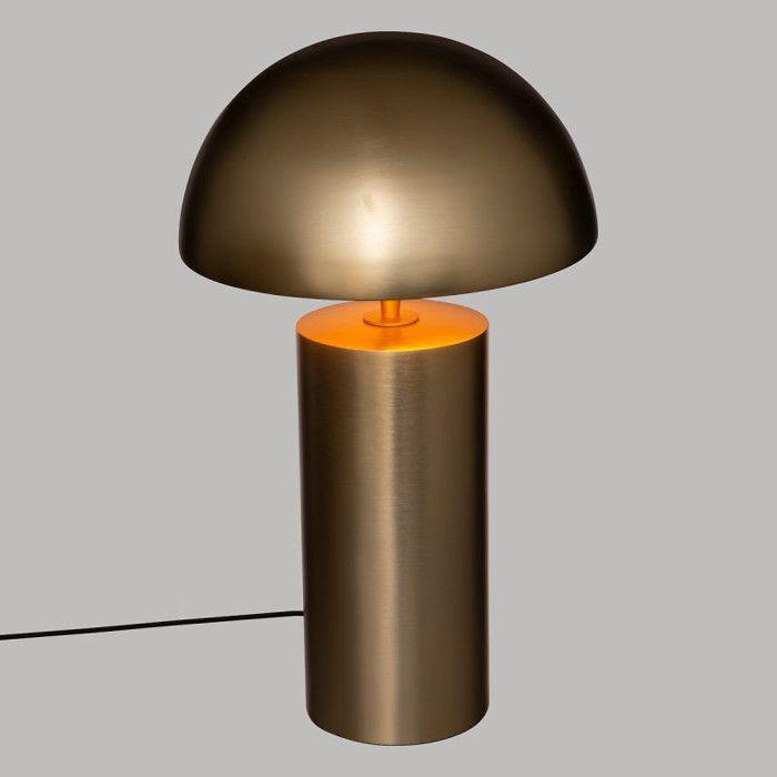 Lampe cylindre "Champi" hauteur 50 cm métal or Atmosphera