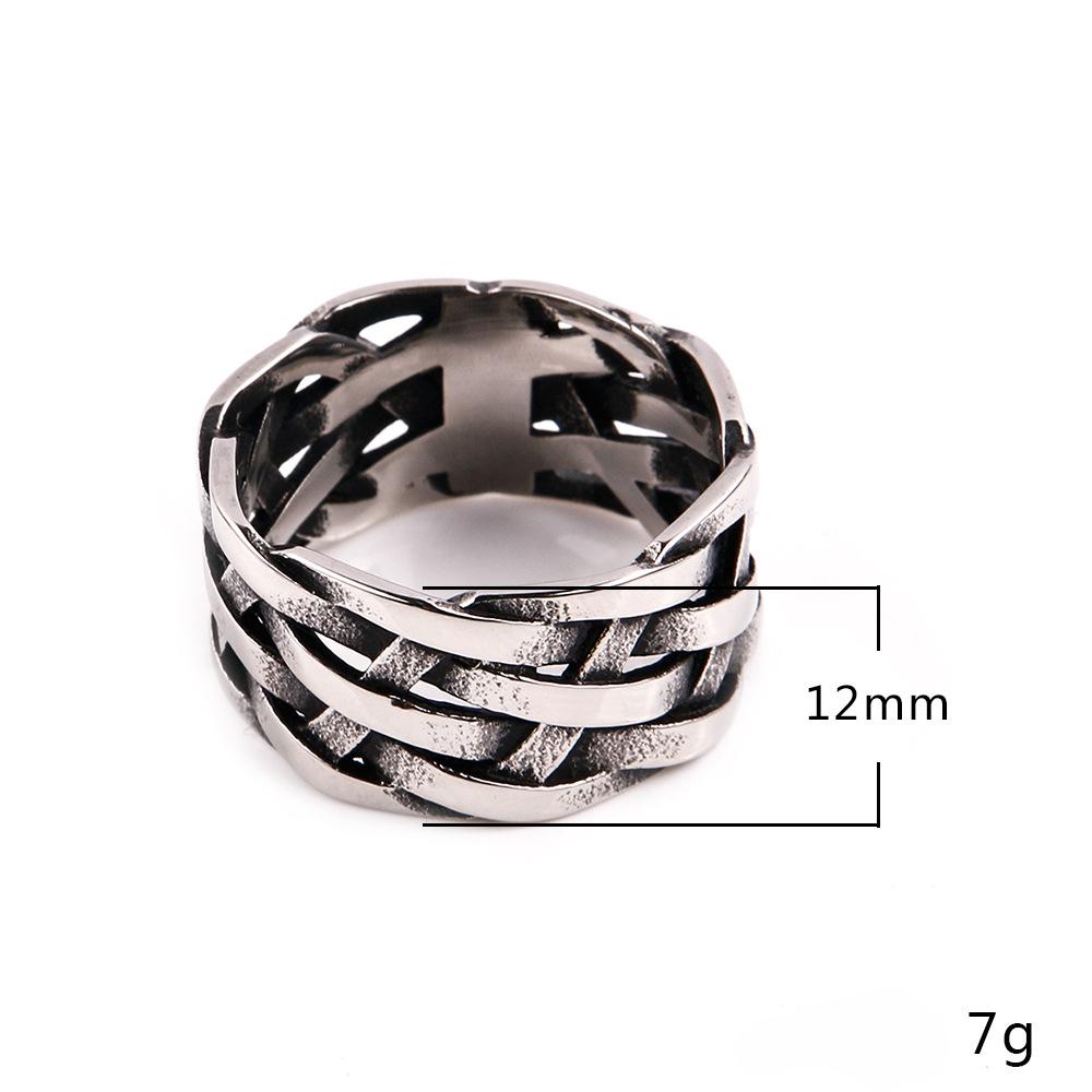 Vintage Weave Viking Symbole Edelstahl Mann Frau Ringe Einfach für Mädchen Freund Schmuck Gothic Paar Fingerringe
