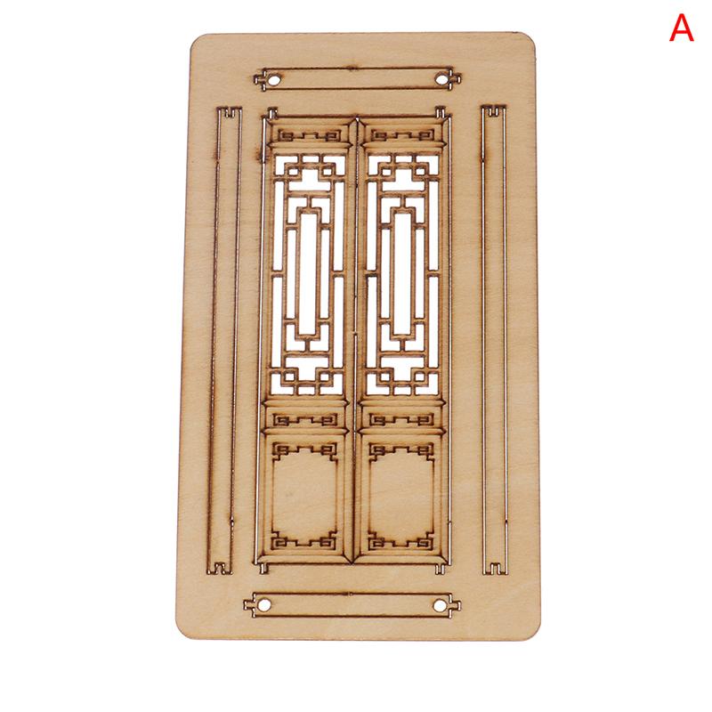 New 1:12 Dollhouse Wooden Window Frame Miniature Doll House Furniture Toys