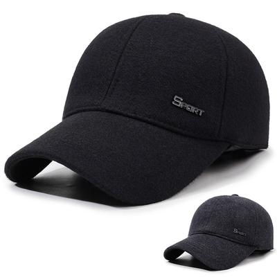 Men's Autumn Winter Baseball Cap Middle-Aged and Elderly Warm Hat Ear Protection Cotton Cap