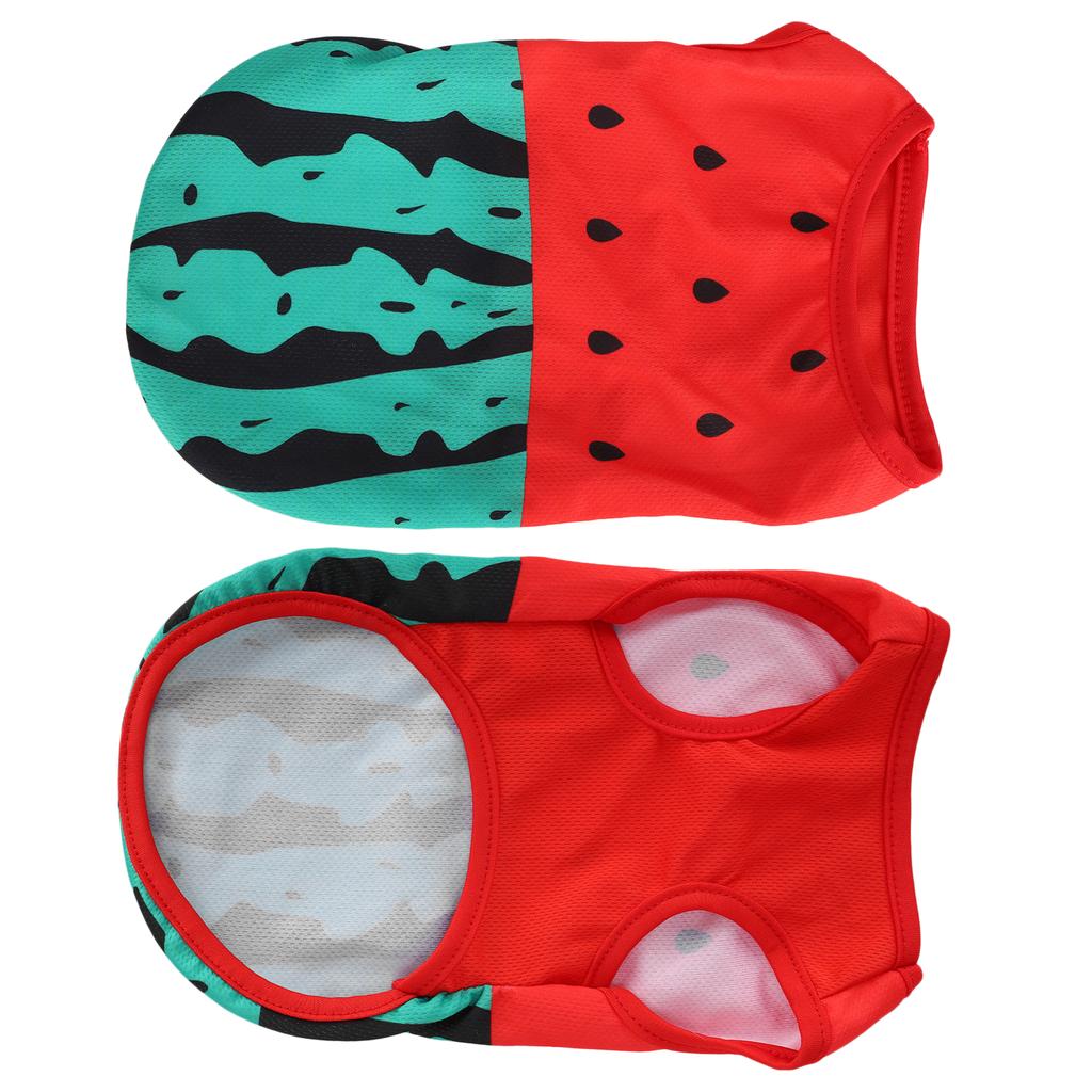 Roupa de Melancia de Verão para Animais de Estimação Colete de Porco Cachorro Não Pegajoso Leve Camiseta Sem Mangas