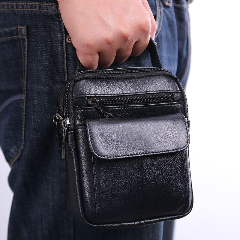 Bolsos de cinturón de cuero genuino para hombre bolsos de hombro  multifuncional para hombres bolsa de teléfono móvil diseñador cartera de  cintura pequeños bolsos comprar a buen precio — entrega gratuita, reseñas