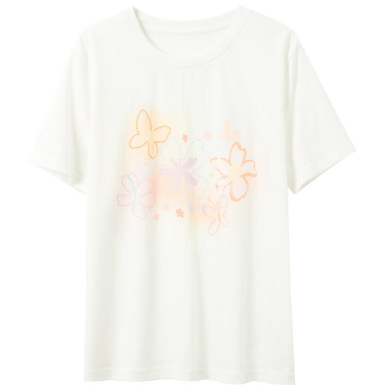 Sancai 2026 Summer Floral Print Round Neck T-Shirt